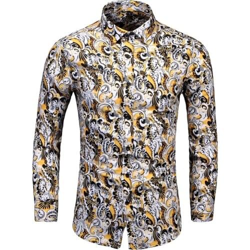 HIP HOP 2021 Autumn Spring Clothes Print Shirt For MenS Long Sleeves 5XL 6XL 7XL Hawaiian Beach Casual Floral Shirt For Man