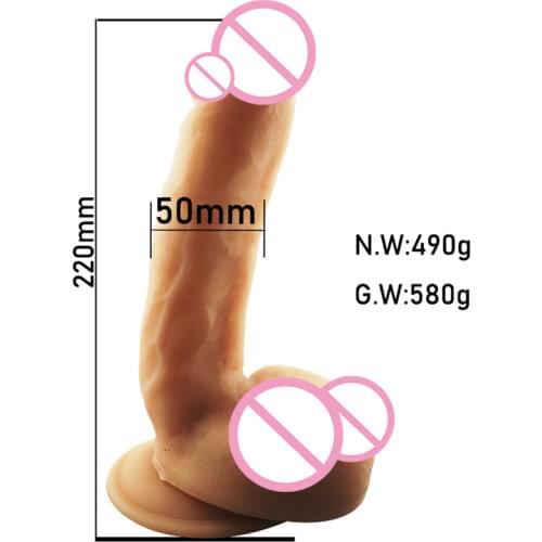 Artificial Real Feeling Solid Dildos With Sucker G-spot Stimulation Sex Toys Anal Plugs Vagina Massage Bullet Faked Penis Wand