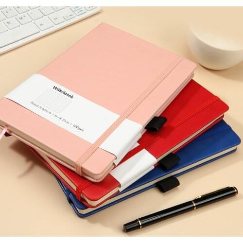 Classic notebook A5 Diary leather hardcover (soft touching), 200 pages, lined, 80GSM, Planner Stationery notepad