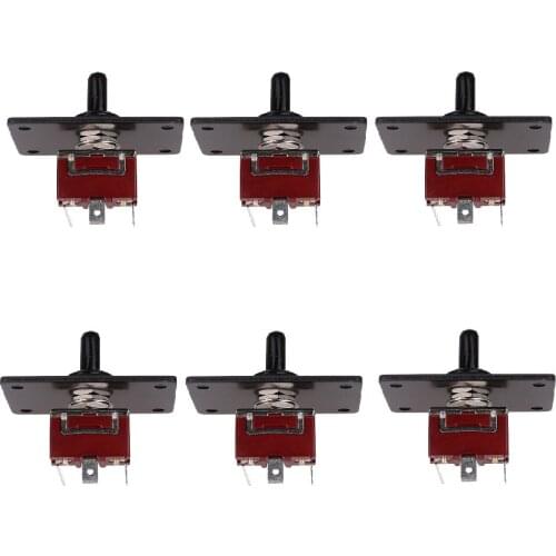 MagiDeal 6pcs Marine Boat 15A 12V 3 Terminal Momentary Toggle Switch Off-On