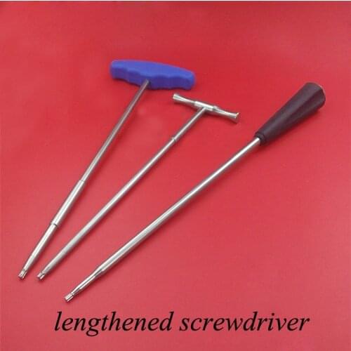 Medical orthopedics instrument stainless steel screwdriver with silicagel&stainless steel handle T-shap&straight lengthened
