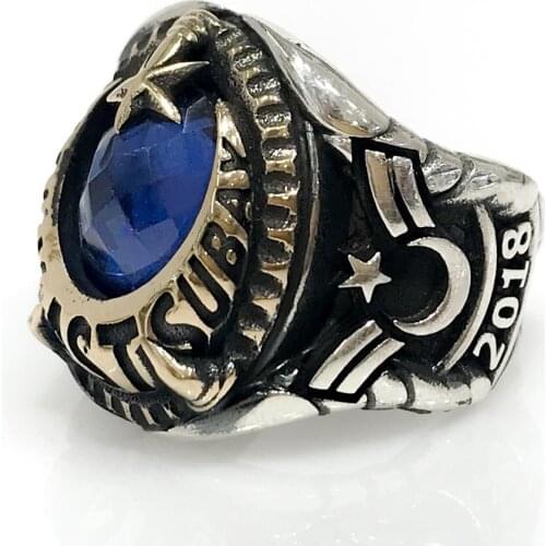 Marine NCO Anchor Silver Men 'S Ring