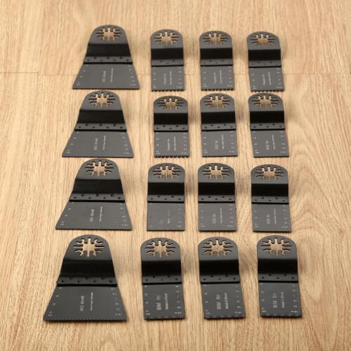 DRELD 16Pcs/set Saw Blade Oscillating Multi Tools for Metal Wood Cutting Woodworking for Renovator Fein Dremel Bosch Power Tools