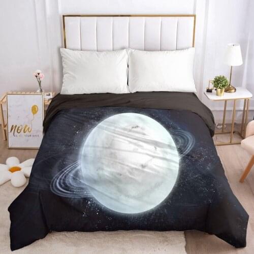 3D Duvet Cover with Zipper Comforter Blanket Quilt Cover 240x220/90/135/150 Fashion Bedding Bag Moon Drop ship