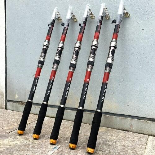 GHOTDA High Quality High Carbon Fiber Telescopic Fishing Rod Hard Rod 2.1-3.6M Travel Sea Boat Rock Fishing Pole