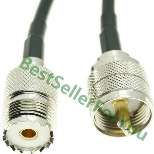 UHF Male PL259 PL-259 To UHF SO239 SO-239 Female WiFi Radio RG58 Jumper Pigtail Coaxial Cable