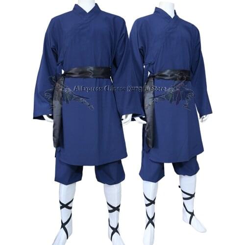 New Arrival Shaolin Monk Kung fu Uniform Wushu Martial arts Tai chi Suit Custom Tailor Service Need Your Measurements