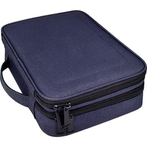 Waterproof Double Layers Travel Gadget Organizer Electronics Accessories Carry Bag Oxford Digital Storage Bags Laptop Handbag