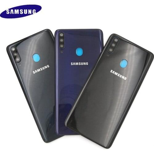 SAMSUNG Galaxy A20S Back Battery Cover Rear Door Plastic Housing Case For A 20s SM-A2070 A207 2019 Replair Parts With Camera Len