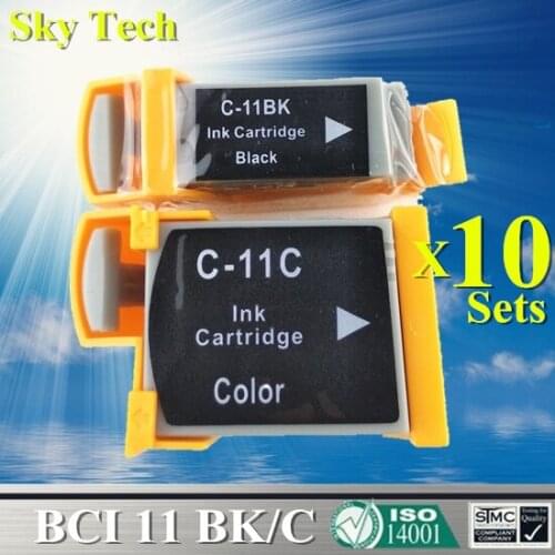 20X BCI11 BK/C Compatible Ink Cartridges For Canon BCI-11 For Canon BJC-50 BJC-55 BJC-70 BJC-80 BJC-85 BJC-85PW etc