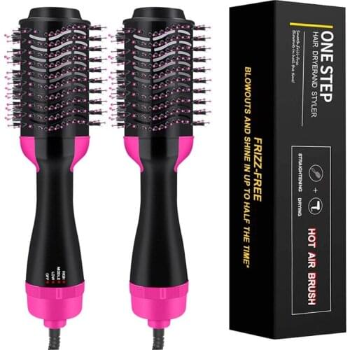 3 in 1 Hair Dryer Brush One Styling Step Hair Dryer Volumizer Salon Hot Air Brush for Women Fast Drying Straightening Curling