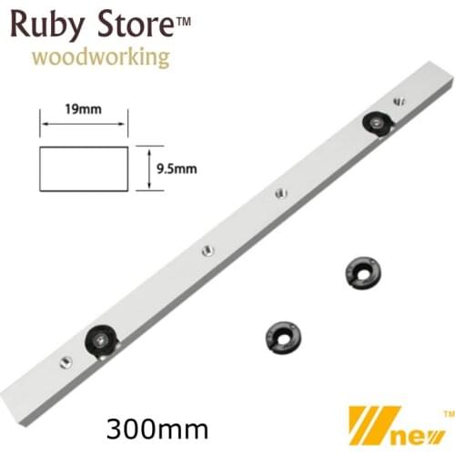 300mm (12") Aluminium Miter Slider Bar for Standard T-Track, Woodworking Table Saw Accessories