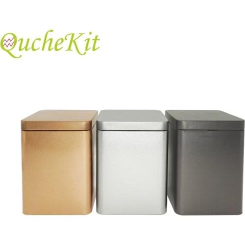 6pcs 8*8*11cm Tea Cans Square Metal Packaging Storage Box Case Small Tin Jars Food Chocolate Candy Sealed Boxes Party Gift Box