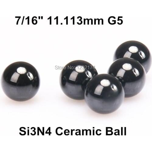 7/16"= 11.113mm Silicon Nitride Ceramic Ball Si3N4G5 50PCS/Lot used in Bearing,Pump,Valve ball 11.113mm ceramic ball