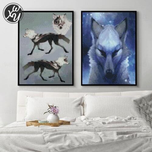 Diamond Painting Animals Wolf Diamond Art Diamond Mosaic Diamond Embroidery Cross Stitch Kits Diamond Painting Accessories Decor