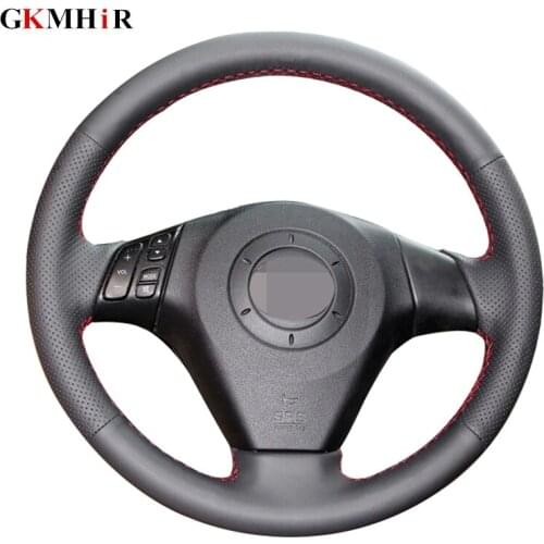 DIY Artificial Leather Steering Cover Black Car Steering Wheel Cover for Old Mazda 3 Mazda 5 Mazda 6 Pentium B70