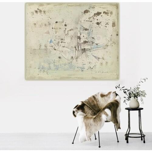 Citon Zao Wou-Ki《15-02-50》Canvas Art Oil Painting Abstract Artwork Poster Picture Backdrop Modern Wall Decor Home Decoration