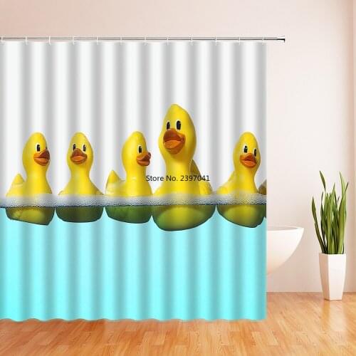 Kids Cartoon Waterproof Shower Curtain Waterproof Polyester Fabric lovely Animals Bathroom Curtain with 12 Hook Home Decorations