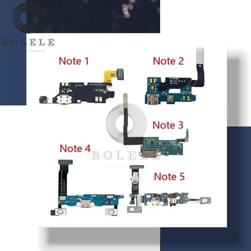 For Samsung Galaxy Note 1 2 3 4 5 N7000 N7100 N900 N9005 N910f N920f USB Charging Charger Port Dock Connector Flex Cable Mic
