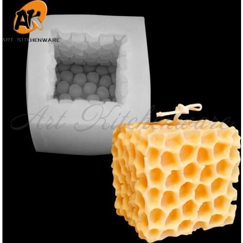 Diy Craft Honeycomb Shape Mousse Cake Mould Diy Silicone Soap Mold Kitchen Cake Design Baking Tool Pastry Cake Mold