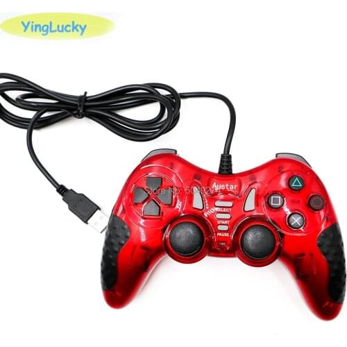 Arcade manejar cable negro 1,8 M mando a distancia de doble impacto Gamepad Joypad para PlayStation 2 PS2 K5