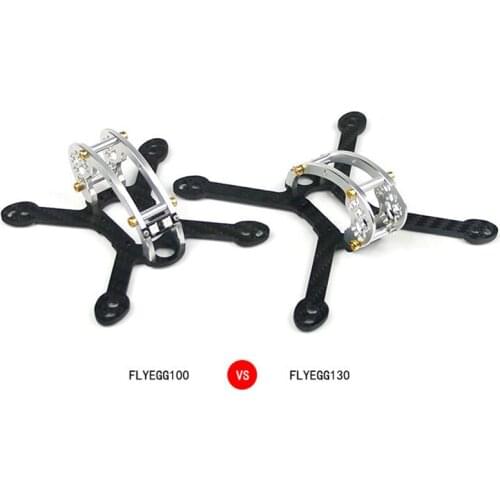 KINGKONG FLYEGG 100/130 wheelbase 7075 Aluminum Carbon Fiber Racing FPV Quadcopter Frame Kit