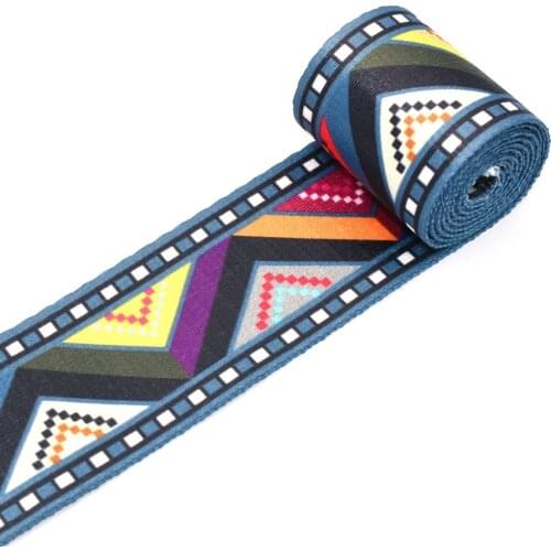 Film style Ribbons Webbing Belt Ethnic Pattern Webbing Leash Ribbon Knit Tape Ribbon Bag Sewing Accessories for Bag Strap Sewing