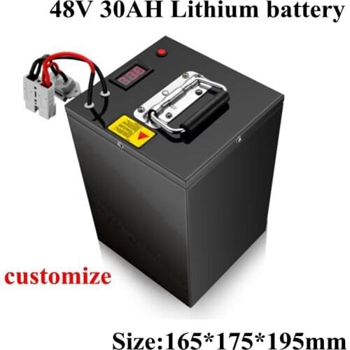 48V 30ah Lithium Li-ion Battery Pack with BMS for 2000w 1500w Motorcycles Scooter Motor Electric Bike Electric Dirt Bike+charger