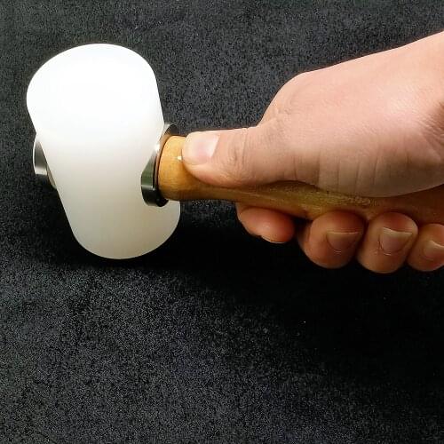 Leather Carving Hammer Nylon hammer head with wood handle 300gram