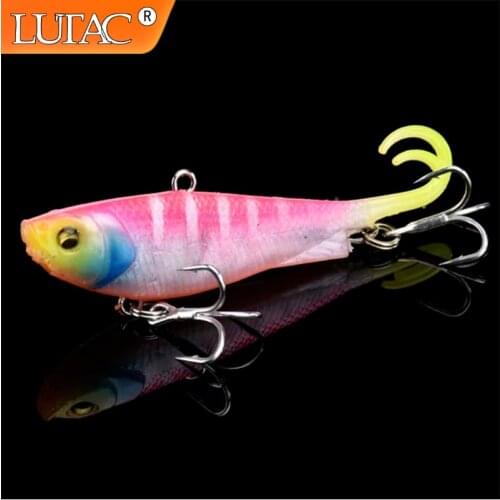 Soft Lure Of LUTAC Fishing Pesca VIB Vibration 65mm 10g Wobblers Artificial Tackle