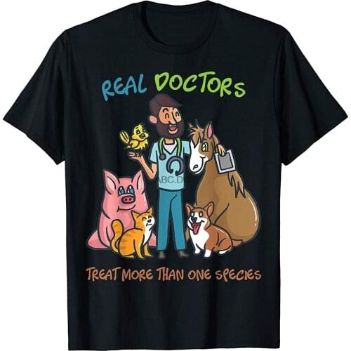 Real Doctors Veterinarian Funny Zoo Farm Animal Pet Doctor T-Shirt