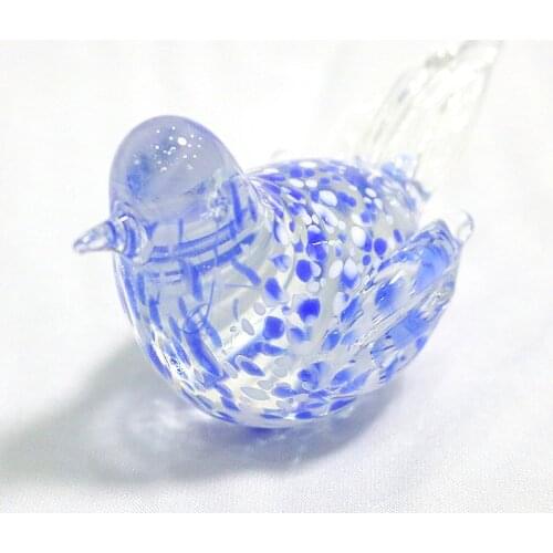 New Mini Glass Bird Figurines Handmade Art Crafts Cute Fresh Style Animal Ornament Home Tabletop Garden Decor Charms Accessories