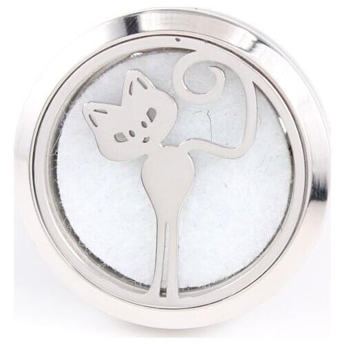 Wholesale 30mm Silver Screw 316L Stainless Steel Diffuser Car Diffuser Locket Aromatherapy Essential Oil Car Diffuser Locket