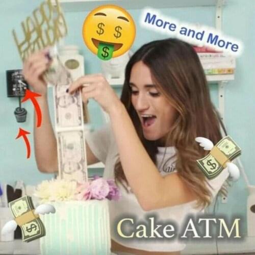 Birthday Surprise Gift Box Napkin Banknote Box Surprise Money Tissue Box Cake Baking Pull Money Decoration Box Novelty Funny Toy