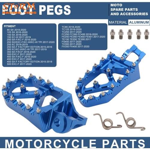 Foot Pegs FootRest Footpegs Rest Pedal For Husqvarna TC85 TC125 TC250 FC250 FC350 FE250 FE501 TE150 FS450 TX300 FX350 FX450 2020