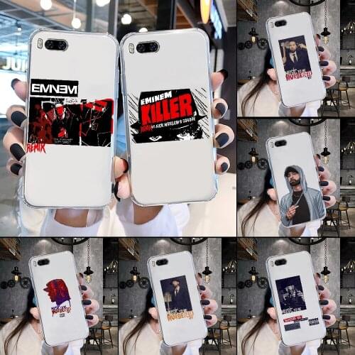 EM Eminem rapper killer Phone Case Transparent For Xiaomi Mi Max Note 3 A2 A3 8 9 9T 10 Lite Pro Ultra transparent trend