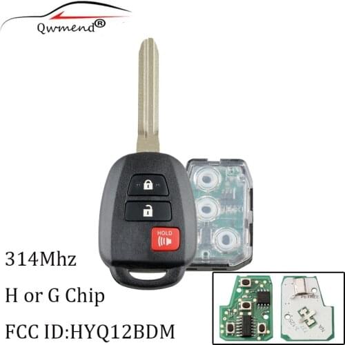 3Buttons Remote key For Toyota HYQ12BDM 314Mhz For Toyota Rav4 2013 2014 2015 For Toyota Prius C V 2012-2016 original key