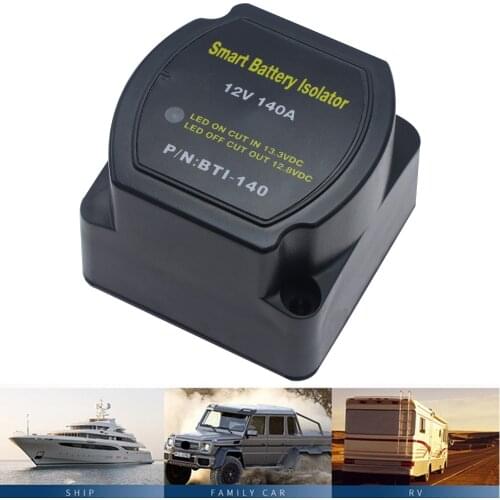 12V 140A Voltage Sensitive Relay Battery Isolator Automatic Charging Relay Waterproof Car Battery Relay Auto Accessories