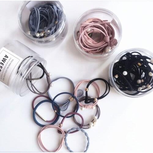 New 12PCS/Set Women Girl Simple Basic Elastic Hair Bands Tie Gum Scrunchie Ponytail Holder Rubber Bands Fashion Hair Accessories