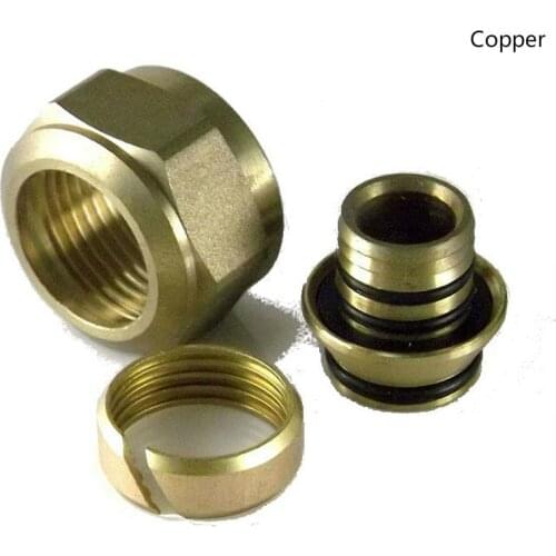 PEX tube garden copper joint 3/4 1/2 pipe brass universal connector tool pipe fittings movable joint,fit for OD = 20mm/16mm pipe