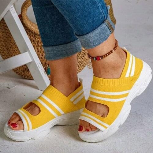 Women Sandals 2021 Summer Shoes Women Heels Sandals Hollow Out Platform Sandals Summer Women Casual Shoes Wedges Zapatos Mujer