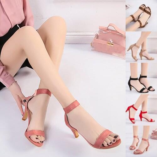 Summer New Elegant European And American Open-Toe High Heel Sandals Female Back Zipper Roman Shoes Sexy Thin Heel Sandalias