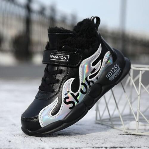 Sport Kids Sneakers Boys Shoes Children Casual Shoes Girls Sneakers Plush Lining Warm Running Trainers Fashion tenis infantil