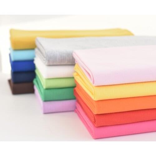 21 Colors Optional 130x100cm Soft Cotton Fabric Organic Material Pure Eco DIY Clothes Patchwork Fabric Knitted Cotton D30