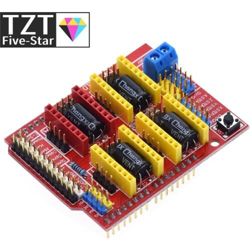 TZT New cnc shield v3 engraving machine / 3D Printer / A4988 driver expansion board for Arduino