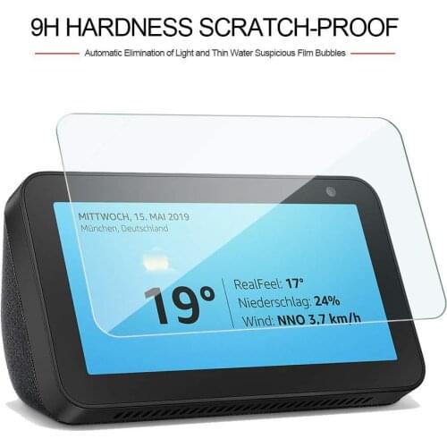 Scratch Resistance Screen Protector For Amazon Echo Show 5 8.0" Strong Adhesive HD Protective Tempered Glass Film