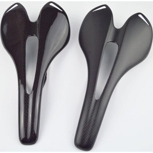 Bicycle Glossy Matte 3k full Carbon Saddle Full Carbon Fibre Cycling MTB Road Bike Seat Bicyle Parts Free Shipping