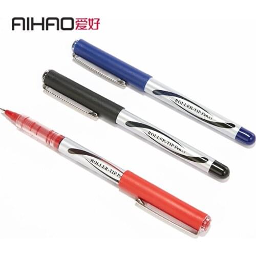 12pcs/lot premium 0.5mm roller tip pen high quality gel pen excellent writing hot sale 3 colors option Aihao 2000A