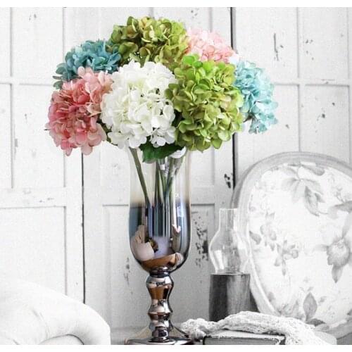 High top Hydrangea Artificial Silk Flower Wedding Centerpieces Bouquet 55cm dia 20cm Ornament Garland Home Decoration 7 Color