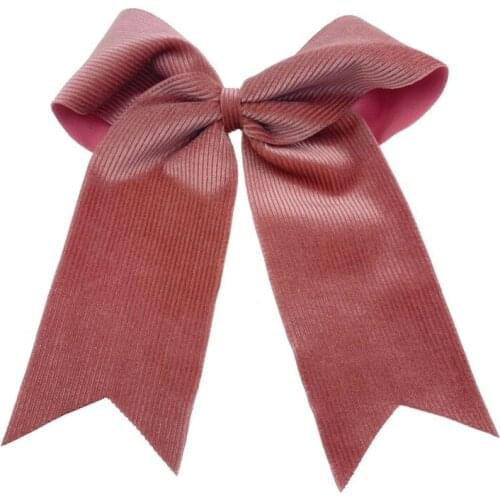 9 colors 8 inch Large Hair Bows for Girls Hair Clips Solid Corduroy HairPin Party Kids Hair Accessories accesorios
